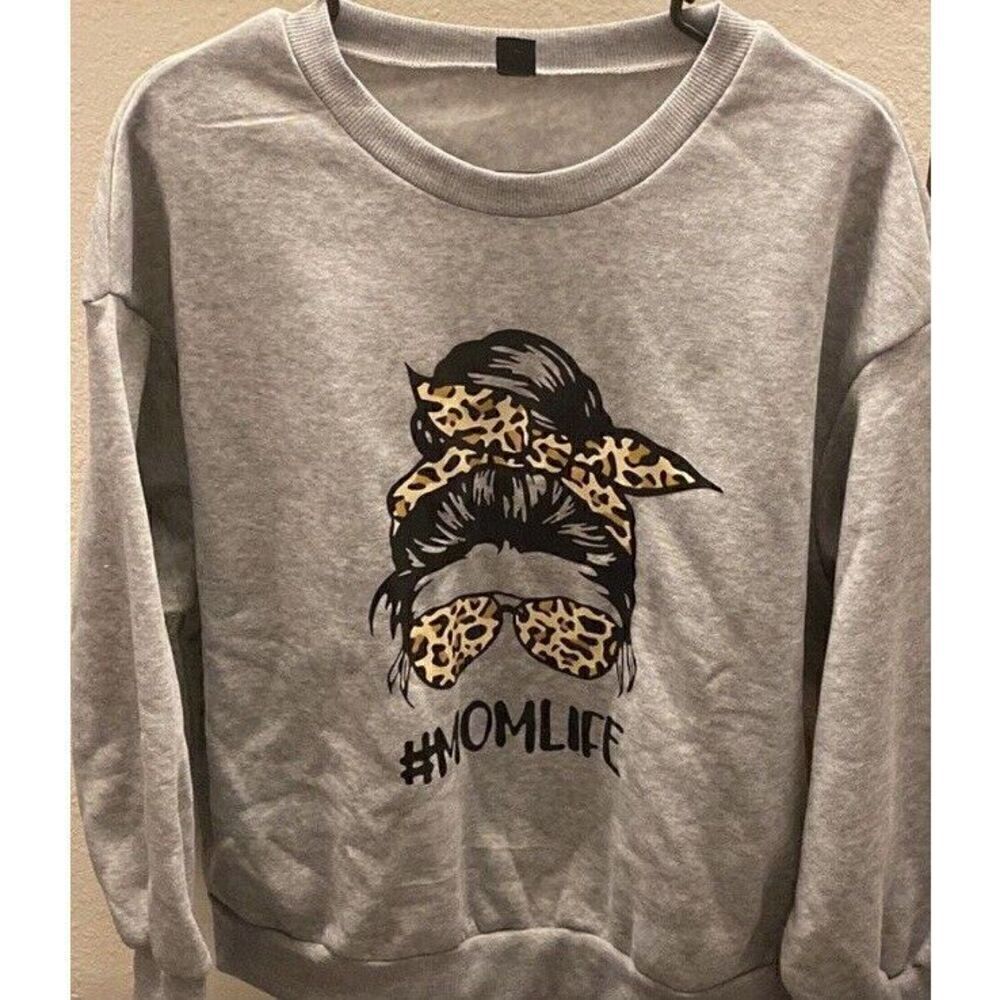 SHEIN‎ Mom Life Gray Sweatshirt Size 0XL
